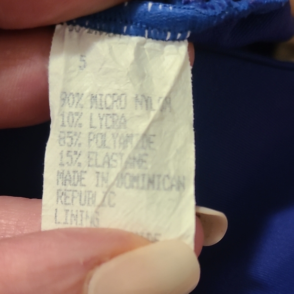 Elegant Royal Blue Lace Leotard Size Small Back Detail EUC Dancer Recital - Picture 5 of 6